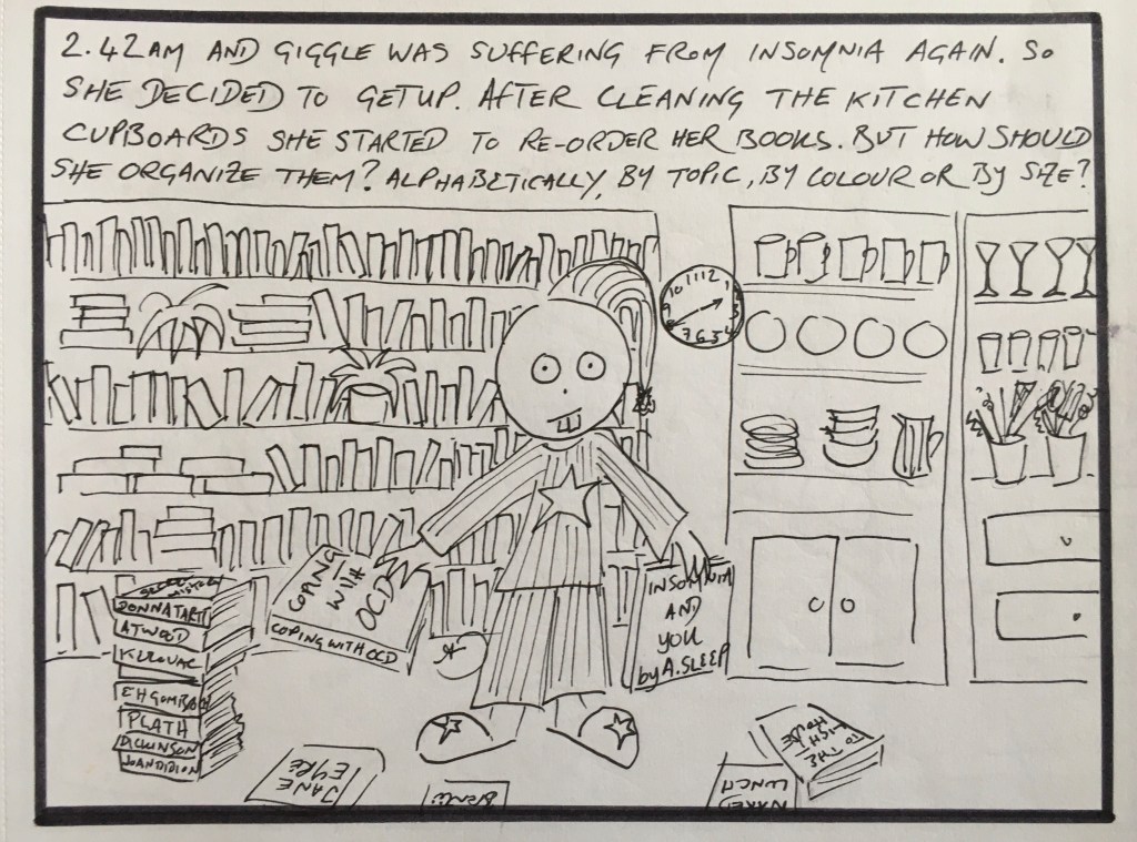 2.42am and Giggle was suffering from insomnia, again